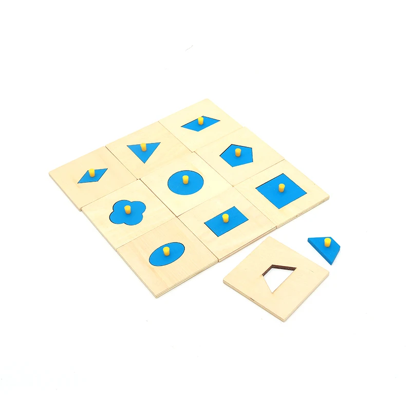 

Wooden Montessori Toys For Infants Geometric 10 Shape Puzzle Board Montessori Math Materials Learning Toys For Children C145T