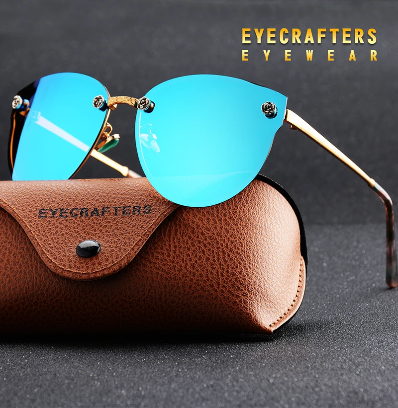 Черные новые женские поляризованные солнцезащитные очки фирменные дизайнерские женские ретро солнцезащитные очки «кошачий глаз» женские модные зеркальные очки
