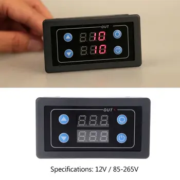 

DC12V AC110V/220V Digital Time Delay Relay Module Timer Cycle Control with Case