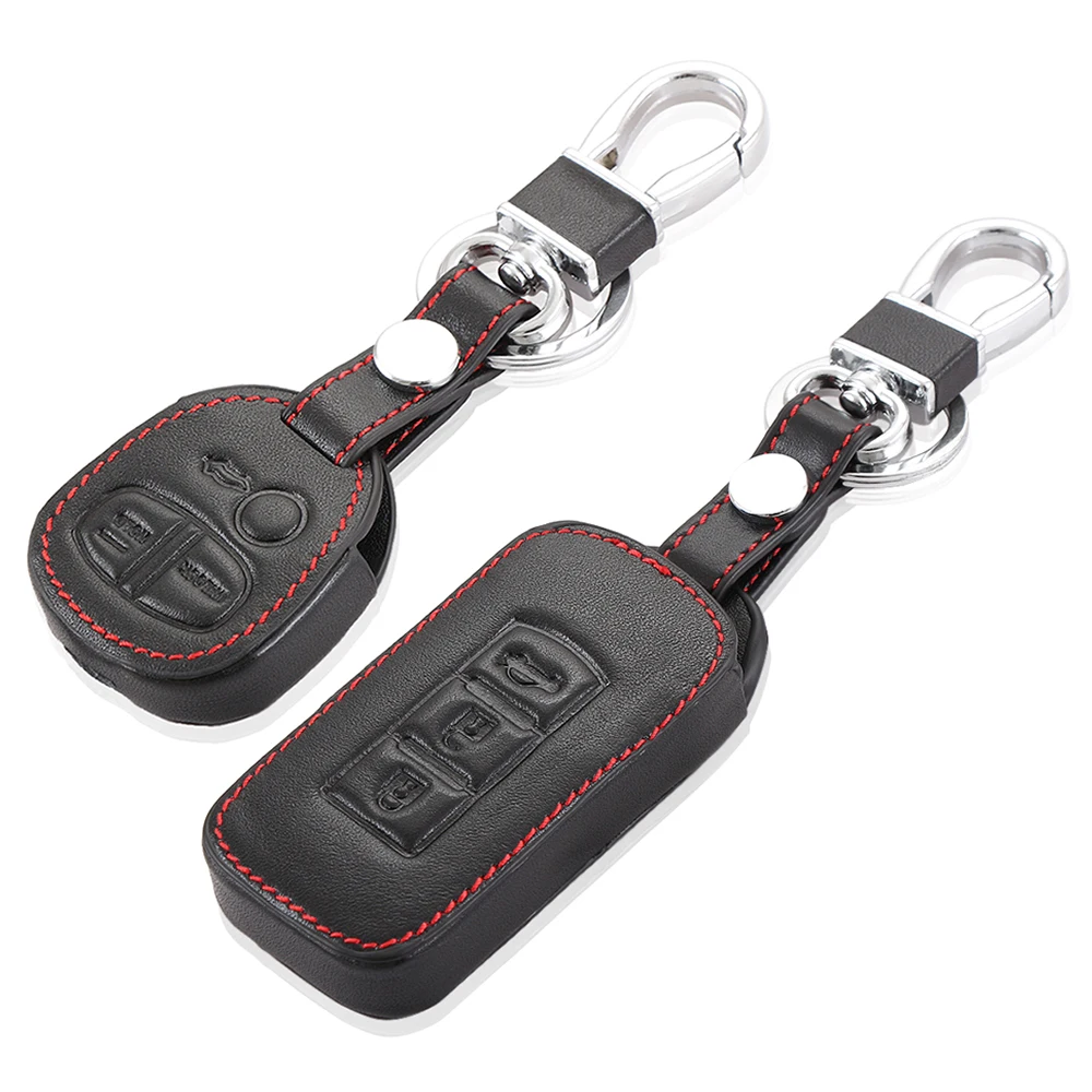

Leather Key Chain Metal Car Key Ring key bag For Mitsubishi ASX outlander colt LANCER Grandis Pajero sport LANCER-EX l200 RVR