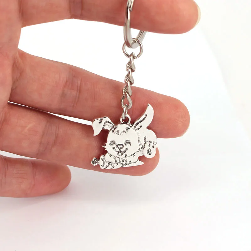 

hzew new Rabbit and its carrot key chains cute rabbit keychain