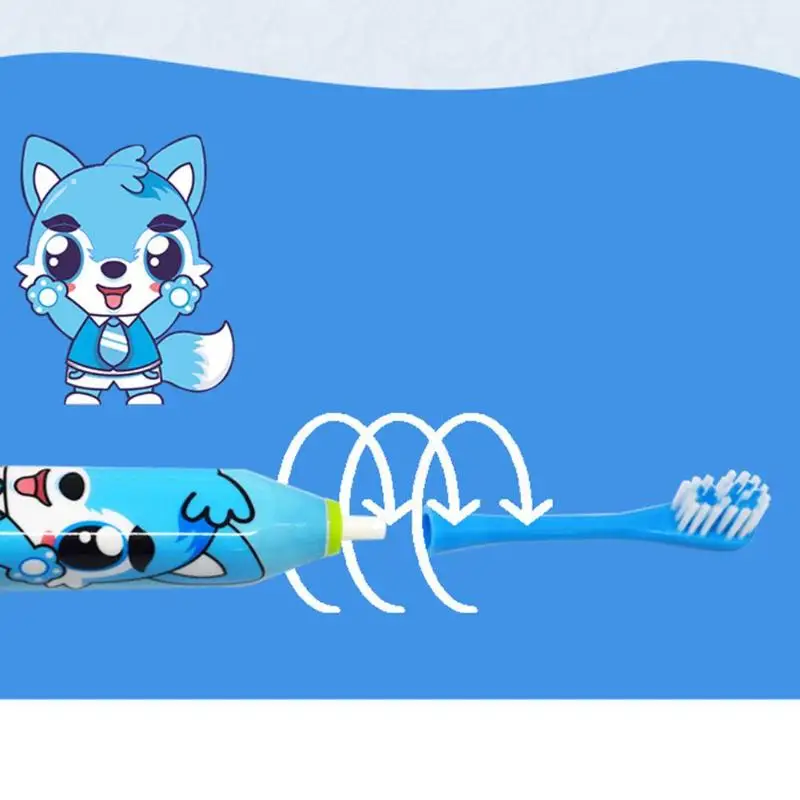 Children Electric Toothbrush Cartoon Pattern Double-sided Tooth Brush Electric Teeth Brush For Kids with 2pcs Replacement Head1