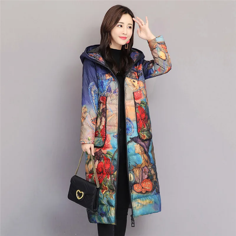 

Winter Women Down Jacket 2018 New Fashion White Duck Down Coat Slim Large Size S-4Xl Outerwear Hooded Female Down Jackets TTT011