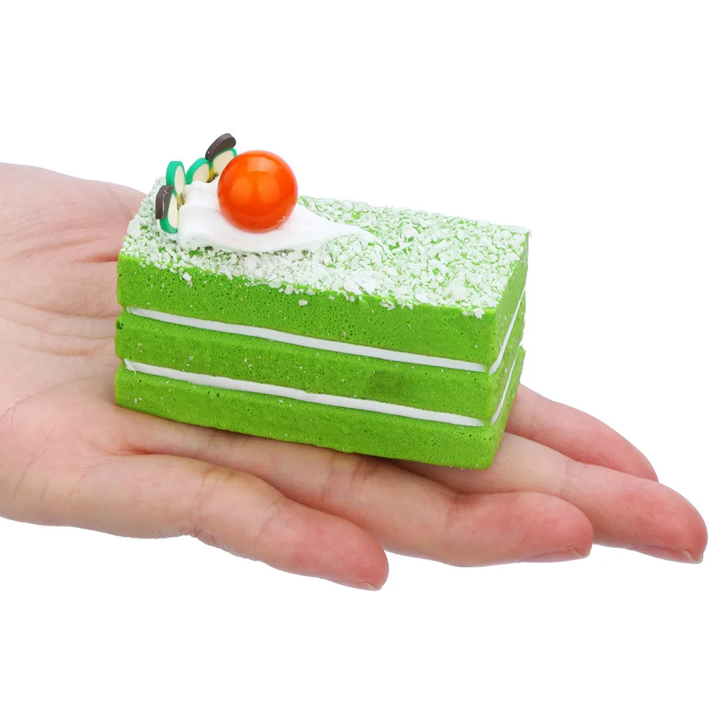 Сжимаемый торт Радужный jumbo постепенно возвращающий форму Kawaii ароматизированный сыра сжимаемые игрушки мягкое антистресс