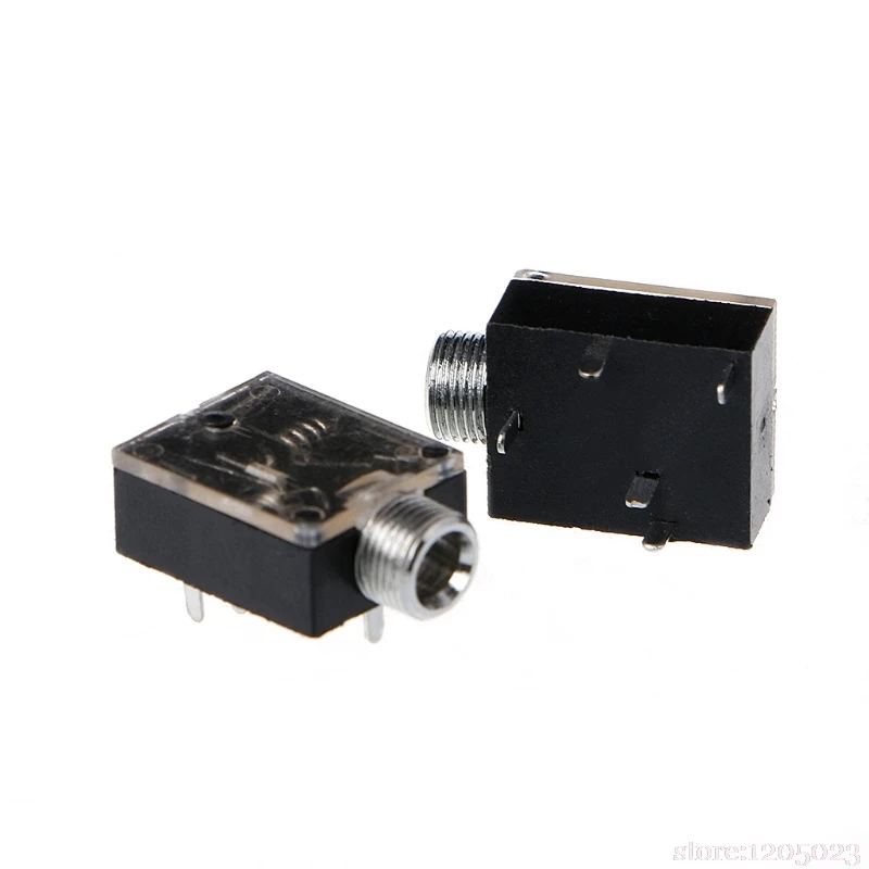 

NEW 5 Pcs 5 Pin 3.5mm PCB Panel Mount Audio Jack Socket Connector For Headphone w/Nut