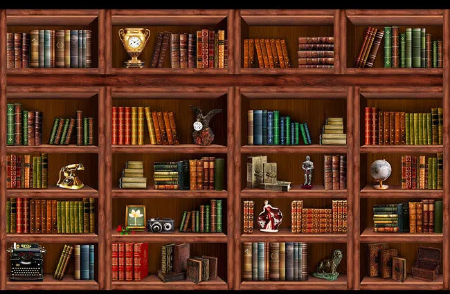 غرفة المعيشة خزانة 3d خلفية جدارية كبيرة غرفة المعيشة دراسة ورقة 3d خلفيات