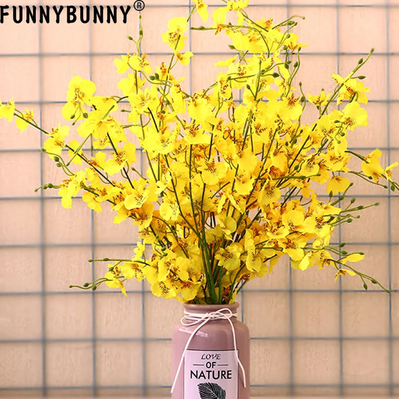 

FUNNYBUNNY Silk Fake Orchids Flowers in Bulk Orquideas Flowers Artificial for Wedding Home Office Decoration Festive Furnishing