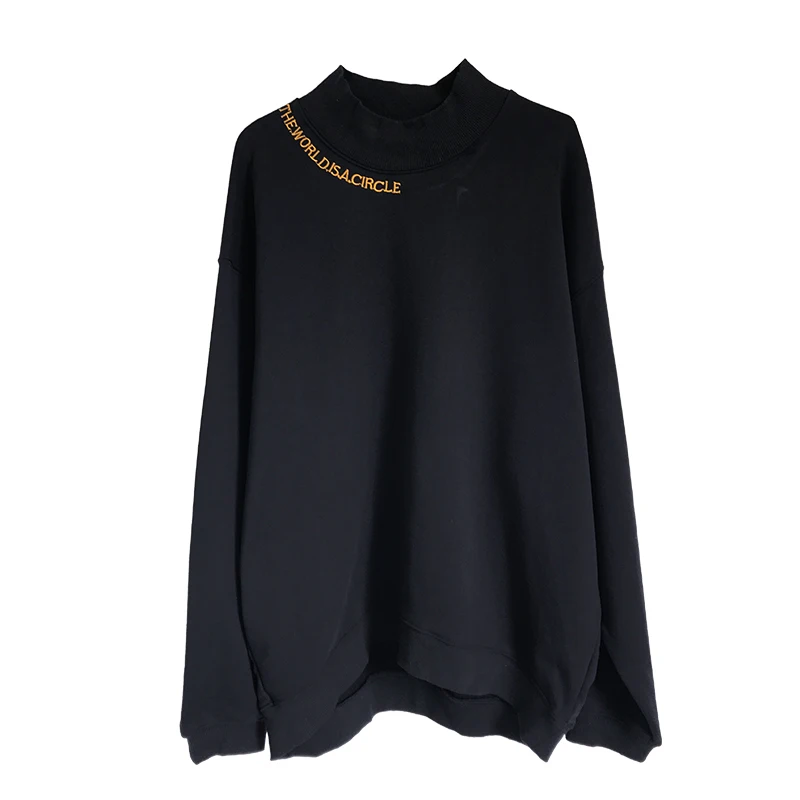 Tracksuits Women Hoodies Turtleneck Sweatshirts 2018 Autumn Winter Pullover Female Student letters Harajuku Retro BF Style Hoodies