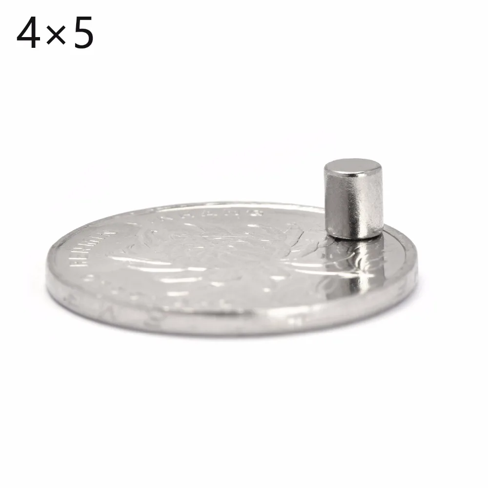

100pcs 4mm x 5mm Strong Round Super powerful Dia 4x5mm N50 Rare Earth Neodymium rod Magnet 4*5mm 4*5