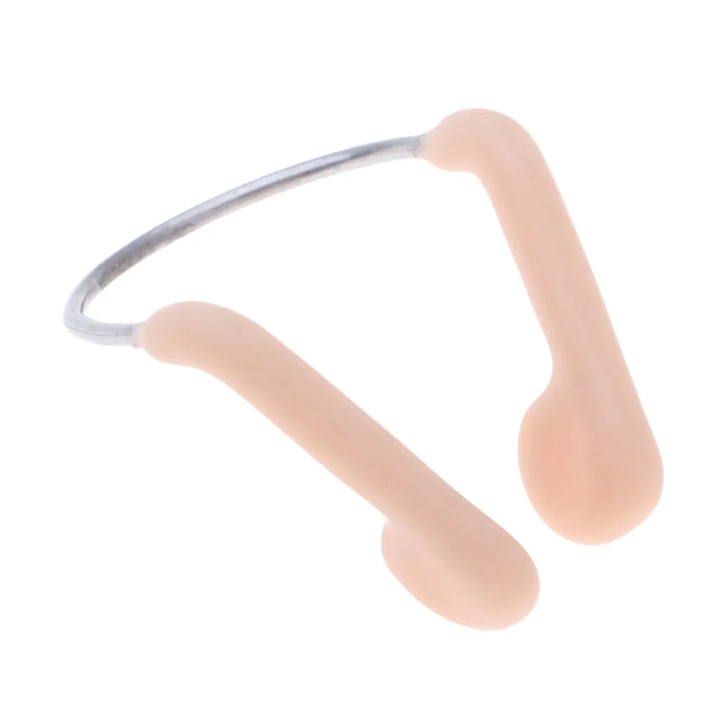 

Unisex Swimming Nose Clip Non-slip Soft Silicone Steel Wire Storage Case for Swimming Diving Water Sports Flesh Color