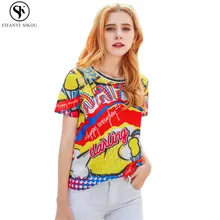 Лето новая женская одежда Топы Мультфильм Аниме короткий рукав Футболка женская мода Pus Размер уличный стиль o-образным вырезом Футболка LGP399