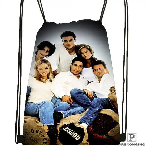 Custom friends походная сумка на шнурке Cute Daypack Kids Satchel(черная спина) 31x40 cm#2018611-1(7 - Цвет: Drawstring Backpack