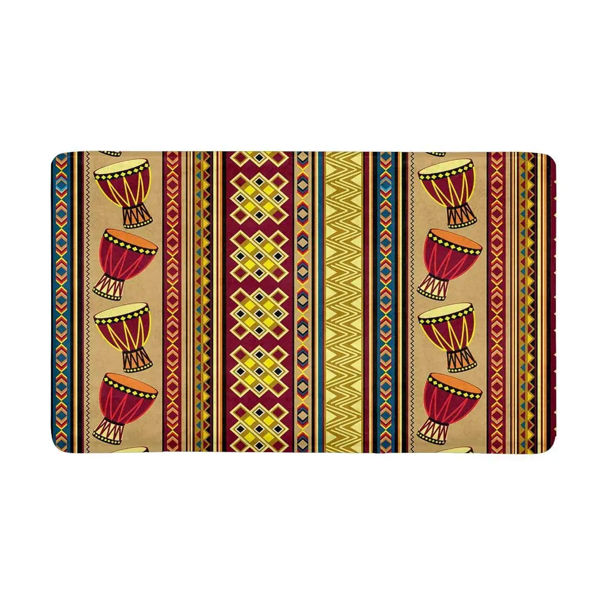 Африканский барабан орнамент Африканский художественный коврик против скольжения двери домашний декор крытый половик у двери