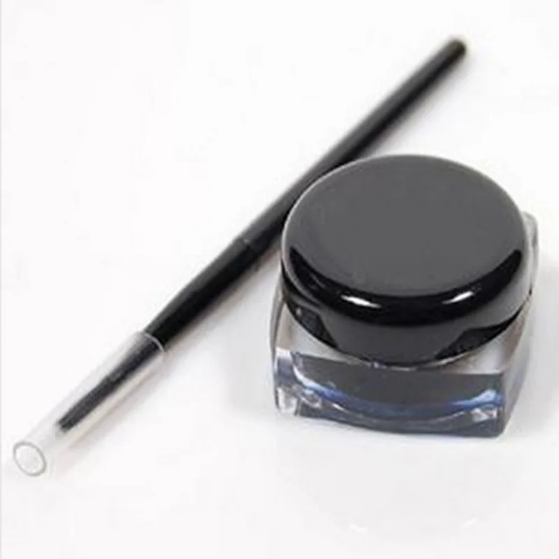 1PC Waterproof Gel Eyeliner With Eye Liner Brush Black Waterproof Eye