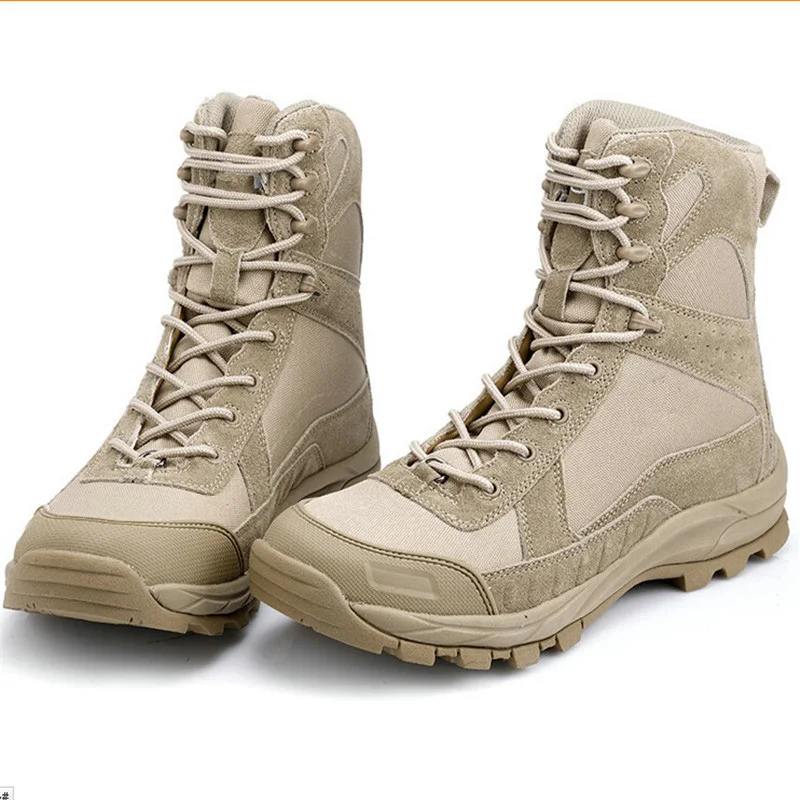 Military Men's Desert Boots Army Special Forces Tactical Combat Autumn ...