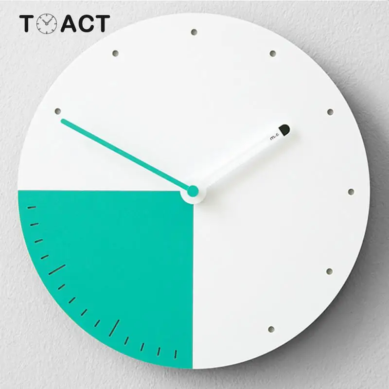 

Nordic Clock For Living Room Simple Personality Fashion Home Clocks Bedroom Silent Wood Wall Watches