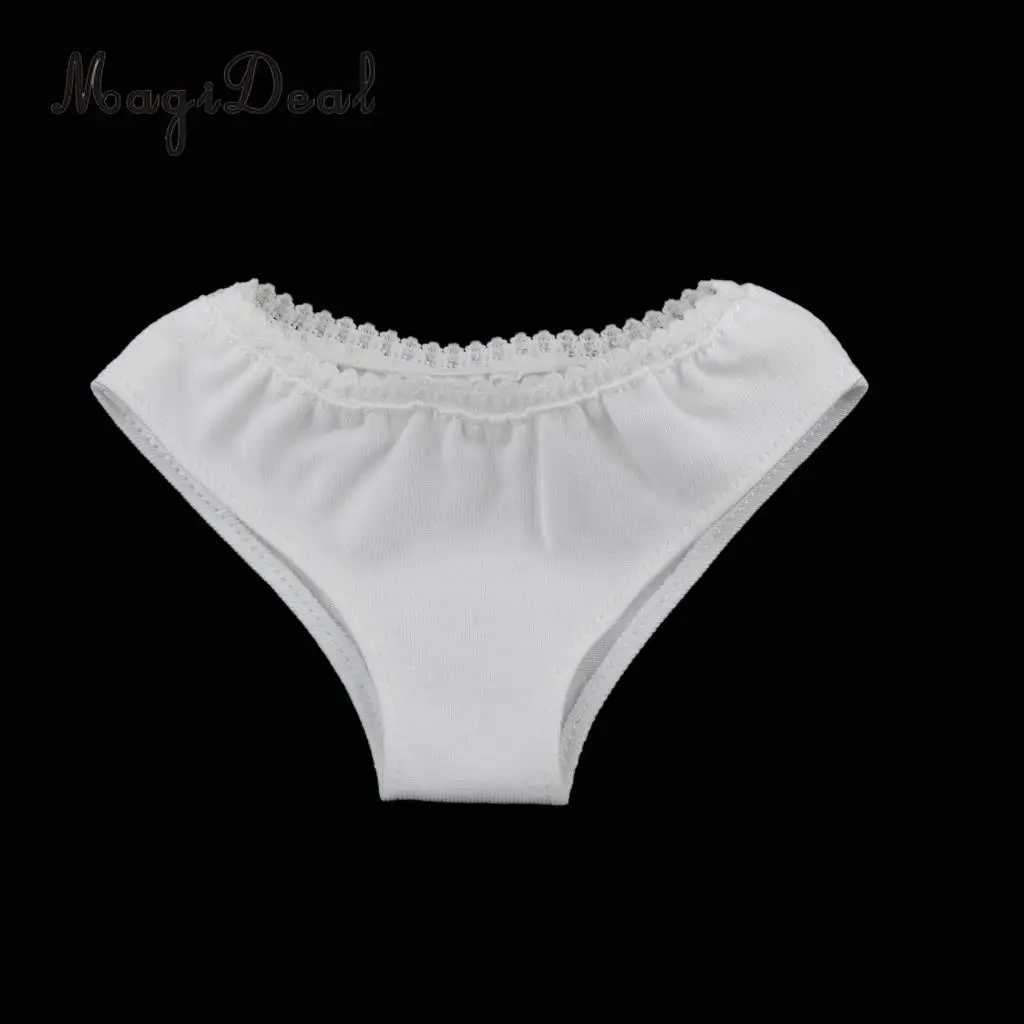 MagiDeal Cotton 1/6 Solid White Underwear Briefs for 12 Inch BJD SD Dollfie American Dolls Sexy Clothes Dress Great Costome Acce