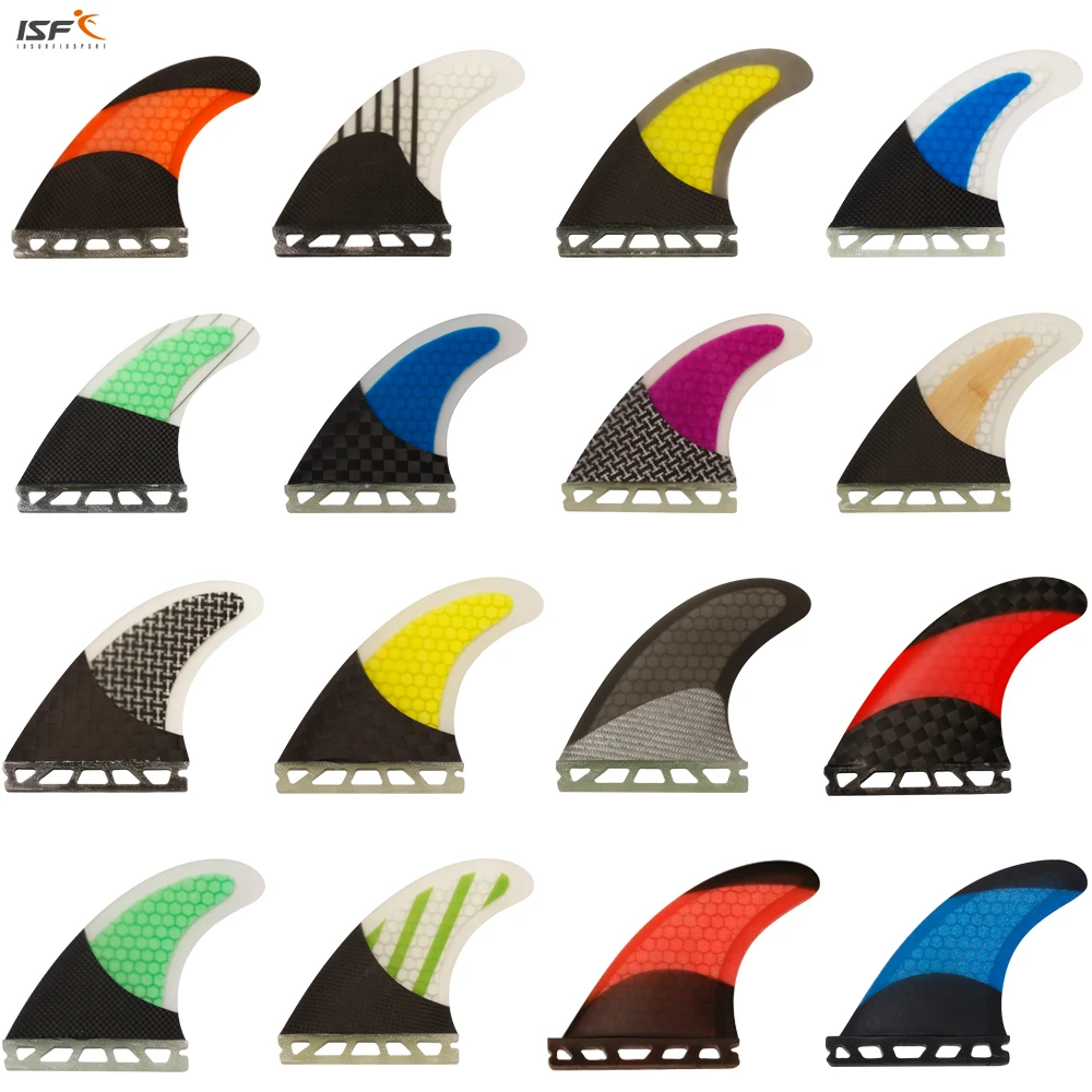 

ISF high quality carbon fiber honeycomb future surf fins thruster quilhas surf future surfboard fins sup fins M5