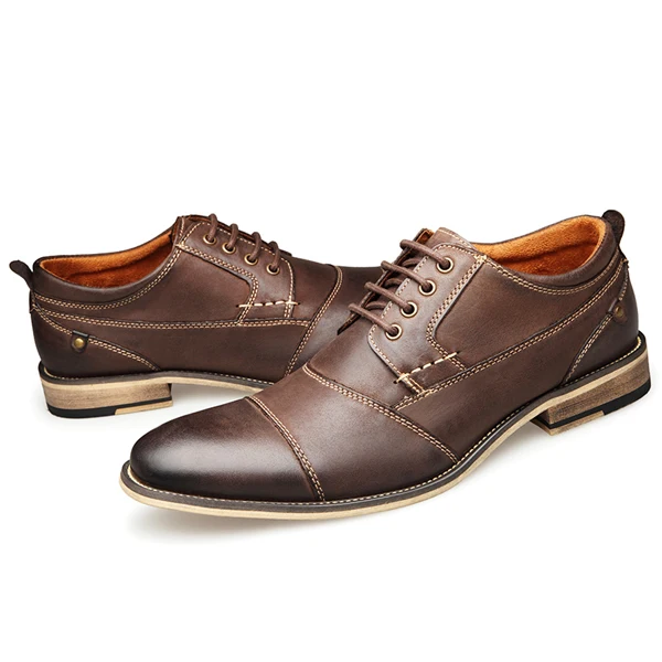 YIGER, новые мужские модельные туфли официальная обувь мужская деловая обувь ручной работы свадебные туфли большой размер, натуральная кожа, шнуровка, мужские 0249 - Цвет: Coffee Dress shoes