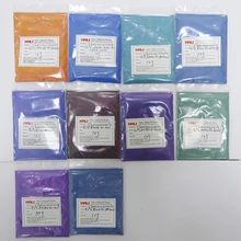 Двойной Цветной термохромный пигмент, горячий активный порошок, термочувствительный порошок, 1 лот = 10 цветов(31C)* 10 грамм