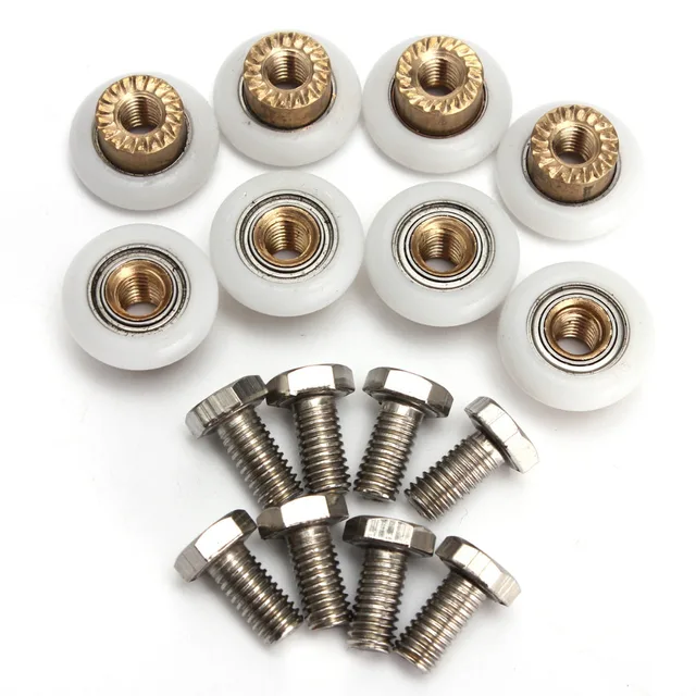 8Pcs/Lot 19mm Shower Door Roller Glass Bathroom Door Runners Wheels
