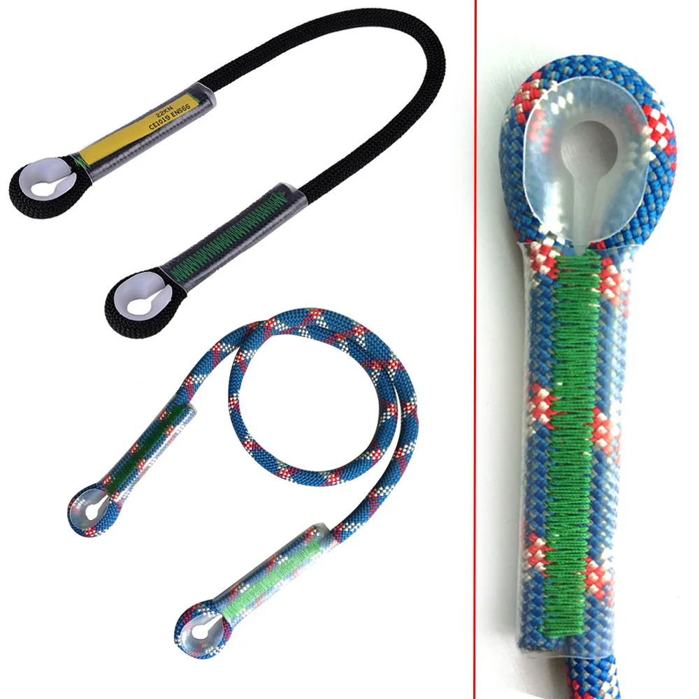 Outdoor Rock Climbing Prusik Loop Pre Sewn Rope Eye To Eye Heat