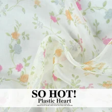 LEO& LIN супер красивый маленький цветочный шелк Shun Yu морщин тонкий шарф из жоржета ткань кукла Прозрачное платье(1 метр