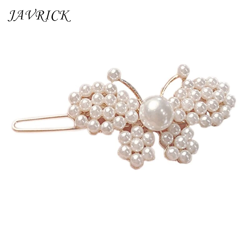 

Korean Vintage Frog Bobby Pins Ladies Girls Imitation Pearl Butterfly Flower Side Bangs Hair Clip Styling Barrette Birthday Gift