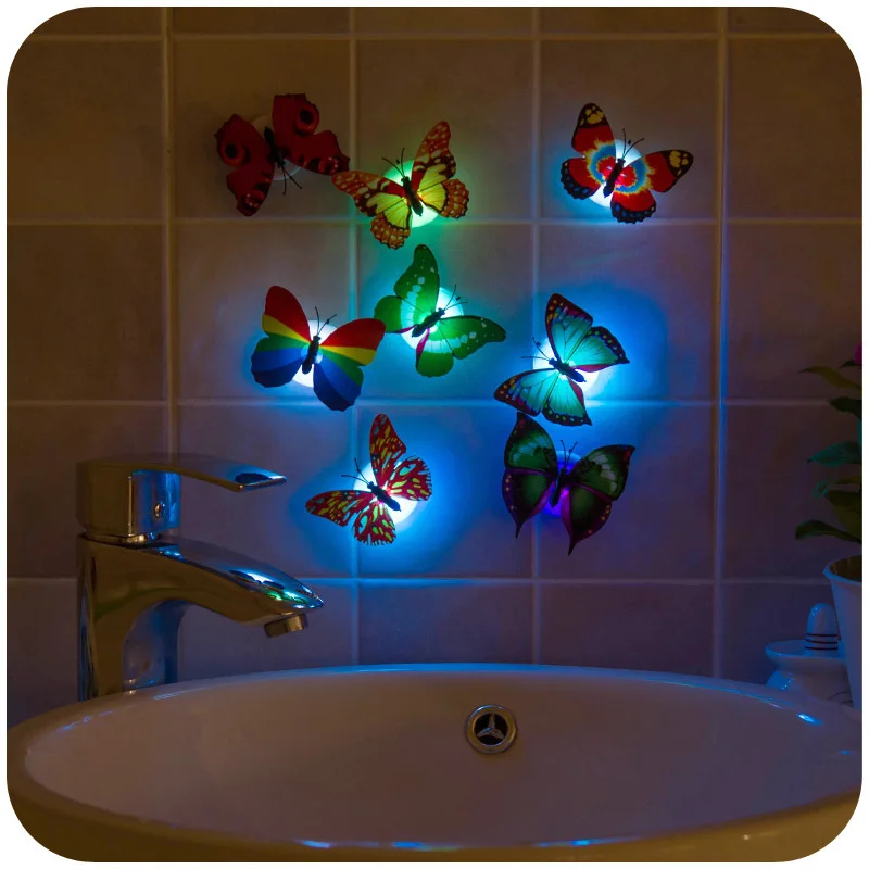 2pcs/lot LED Novelty Lamp Night Light Colorful Changing Glowing