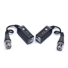 New 2pcs High Definition AHD HDCVI HDTVI BNC To UTP Cat5/5e/6 Video Balun Passive Transceivers Adapter Transmitter 300m LCC