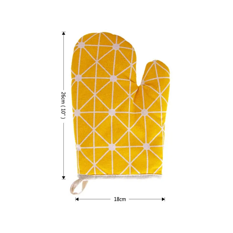 Термостойкий выпечки варежка для духовки, защитные перчатки прихватки и хлопчатобумажной ткани Прихватки домашние кухонные принадлежности для выпечки