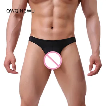 

Sexy Mens Underwear Briefs Thongs Ice Silk Elephant Trunk Men's Bikini Slips Panties Shorts Underpants Cueca Gay Underwear Thong