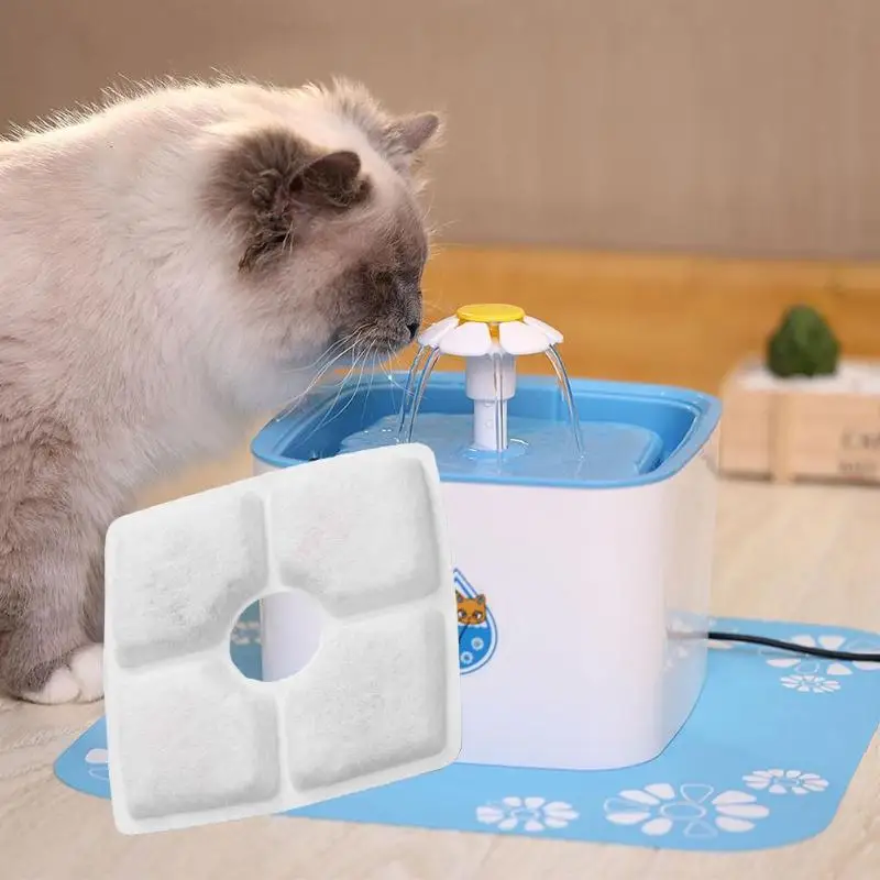 Automatic Pet Drinking Fountain Filter Mat Cat Dog Water Dispenser