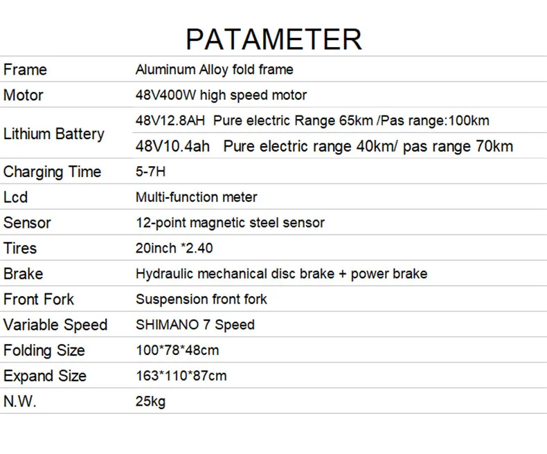 20inch folding electric mountain bicycle 48V400W high speed motor e-bike range 70-100km lightweight Hybrid EMTB electric bike HTB15g6najzuK1RjSsppq6xz0XXae - 20inch folding electric mountain bicycle 48V400W high speed motor e-bike range 70-100km lightweight Hybrid EMTB electric bike