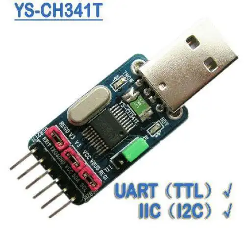 2в1 CH341T модуль USB К I2C IIC UART TTL главный адаптер конвертер STC ISP загрузка + код образца |