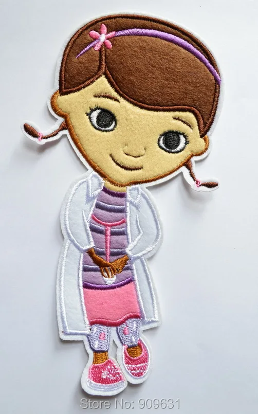 

Lovely 6.9 inch ~ Doctor McStuffins iron on applique or Sew fashion embroidery applique patches cartoon garment