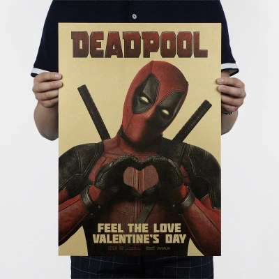 Classic Movie Posters Deadpool Feel Love On Valentine S Day Lover Gifts 51 35cm 20 13 8in Wall Stickers Aliexpress