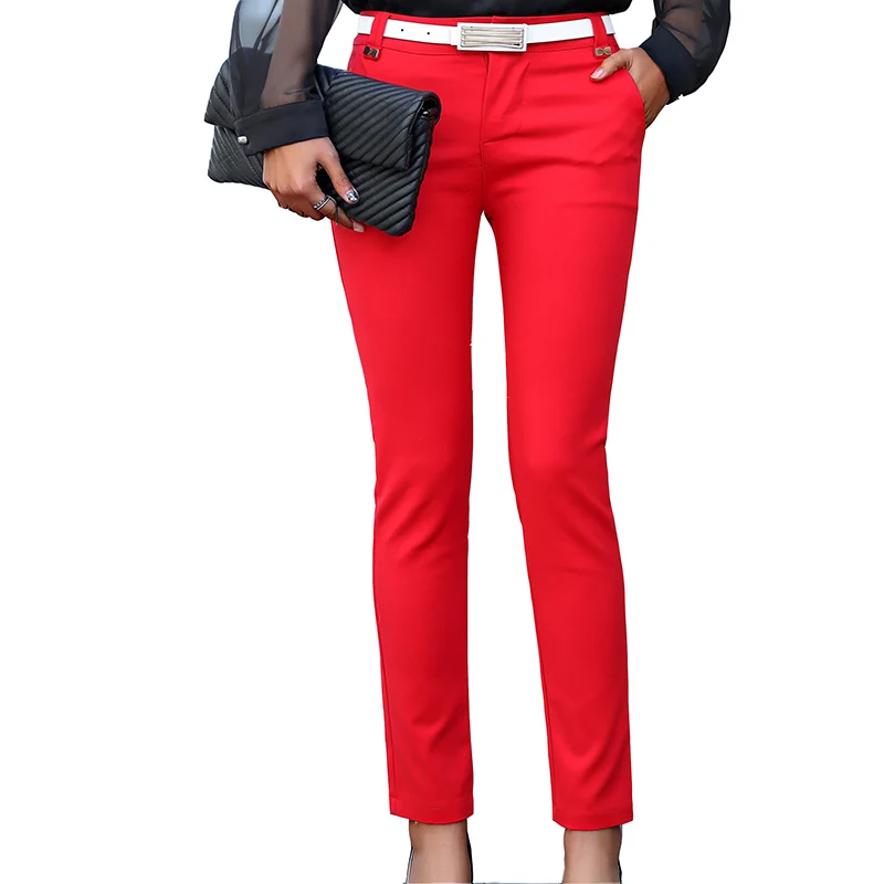 Women Pencil Pants 2019 Autumn High Waist Ladies Office Trousers Casual Female Slim Bodycon Pants Elastic Pantalones Mujer fashion clothing Pants & Capris