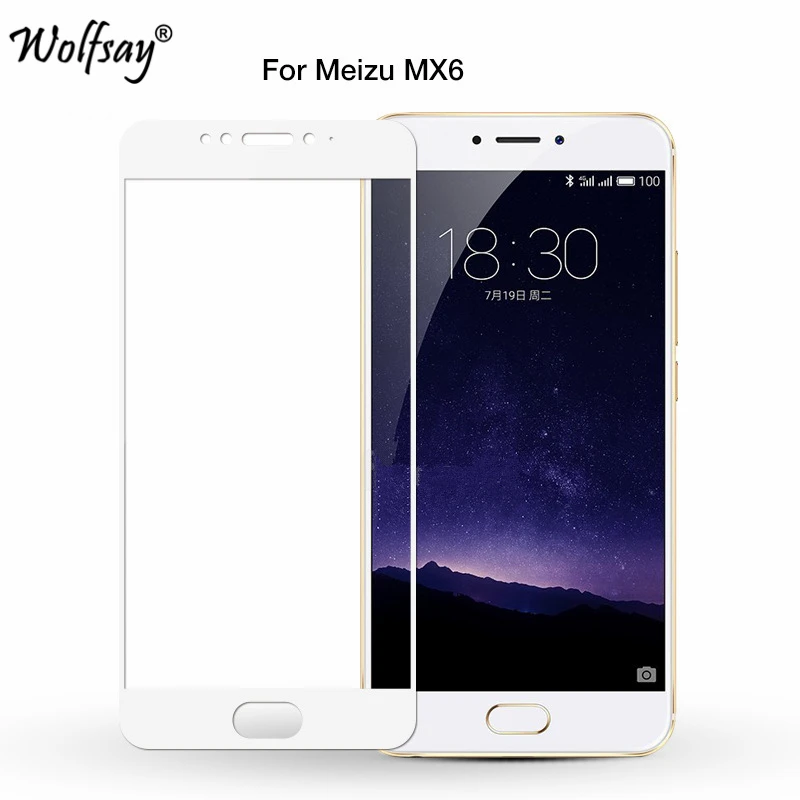 1 шт. для закаленного стекла Meizu MX6 защита экрана 9H 2.5D изогнутое полное покрытие