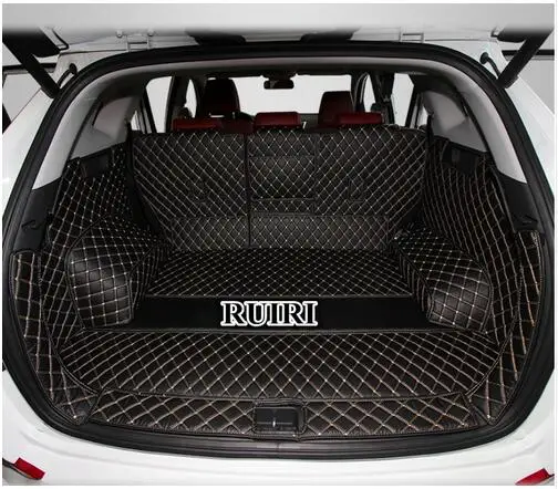 

High quality! Full set car trunk mats for Hyundai Tucson 2019 waterproof durable boot carpets cargo liner for Tucson 2018-2015