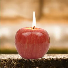 Горячий дом в виде красного яблока фрукты ароматические свечи подарок свадебное украшение день Святого Валентина Рождество Свеча лампа LSK99
