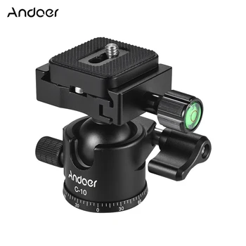 

Andoer C-10 Aluminum Alloy Camera Tripod Ball Head Mini Ballhead Low Center of Gravity for Canon Nikon Sony DSLR ILDC Cameras