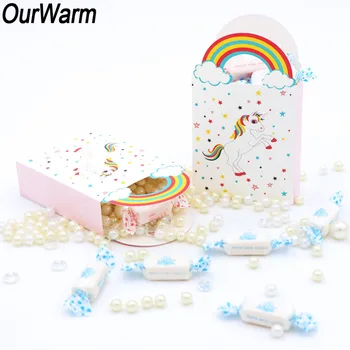 

OurWarm 10pcs Unicorn Gift Paper Bags Party Decoration Kids Birthday Gift Candy Bags Baby Shower Festival Supplies