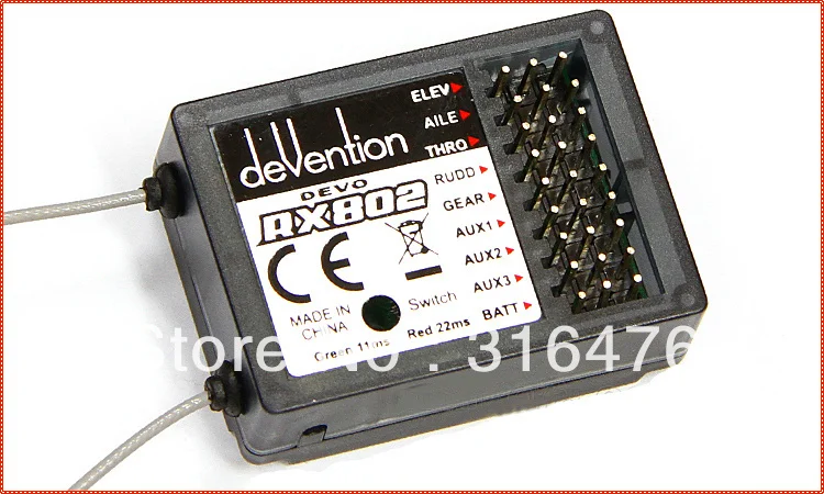 Walkera RX802 2 4 ГГц 8 канальный Радиоуправляемый приемник для Walker Devention Devo 8S цифровой