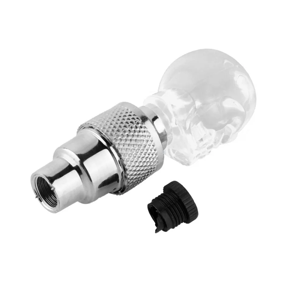 Top Wholesale1 pcs Skull Shape Valve Cap LED Light Wheel Tyre Lamp for Car Motorbike Bike 23
