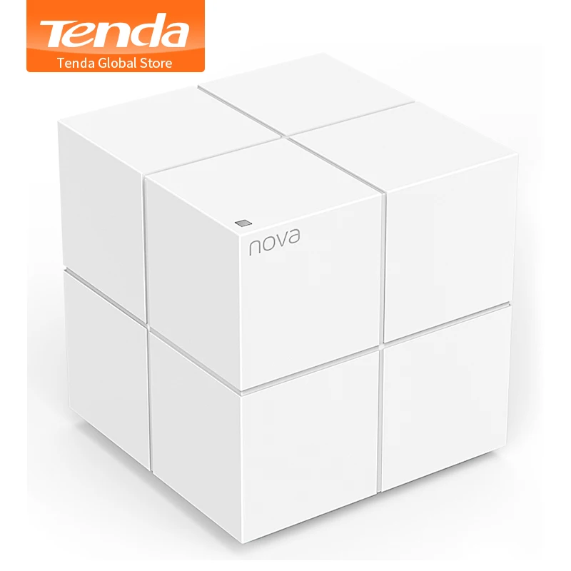 

New Tenda Nova MW6 Whole Home Mesh WiFi System, 11AC Dual Band Wireless Router Wi-Fi Repeater, Works with Alexa, Plug and Play