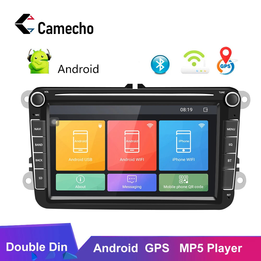 Camecho Android 8,1 2din автомобильный Радио gps Navi WiFi Автомобильный мультимедийный плеер авторадио для VW/Volkswagen/Golf/Polo/Passat/Polo/SEAT