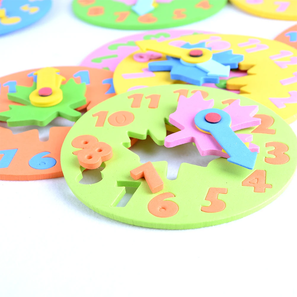 1 Piece Kids DIY Eva Clock Learning Education Toys Fun Math Game for Children Baby Toy Gifts 3-6 years old 1 Piece Kids DIY Eva Clock Learning Education Toys Fun Math Game for Children Baby Toy Gifts 3-6 years old