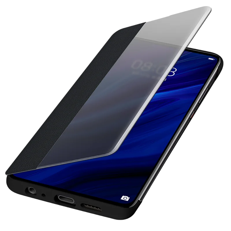 Оригинальный умный флип чехол для Huawei P30 Pro 100% Официальный кожаный HUAWEI телефона