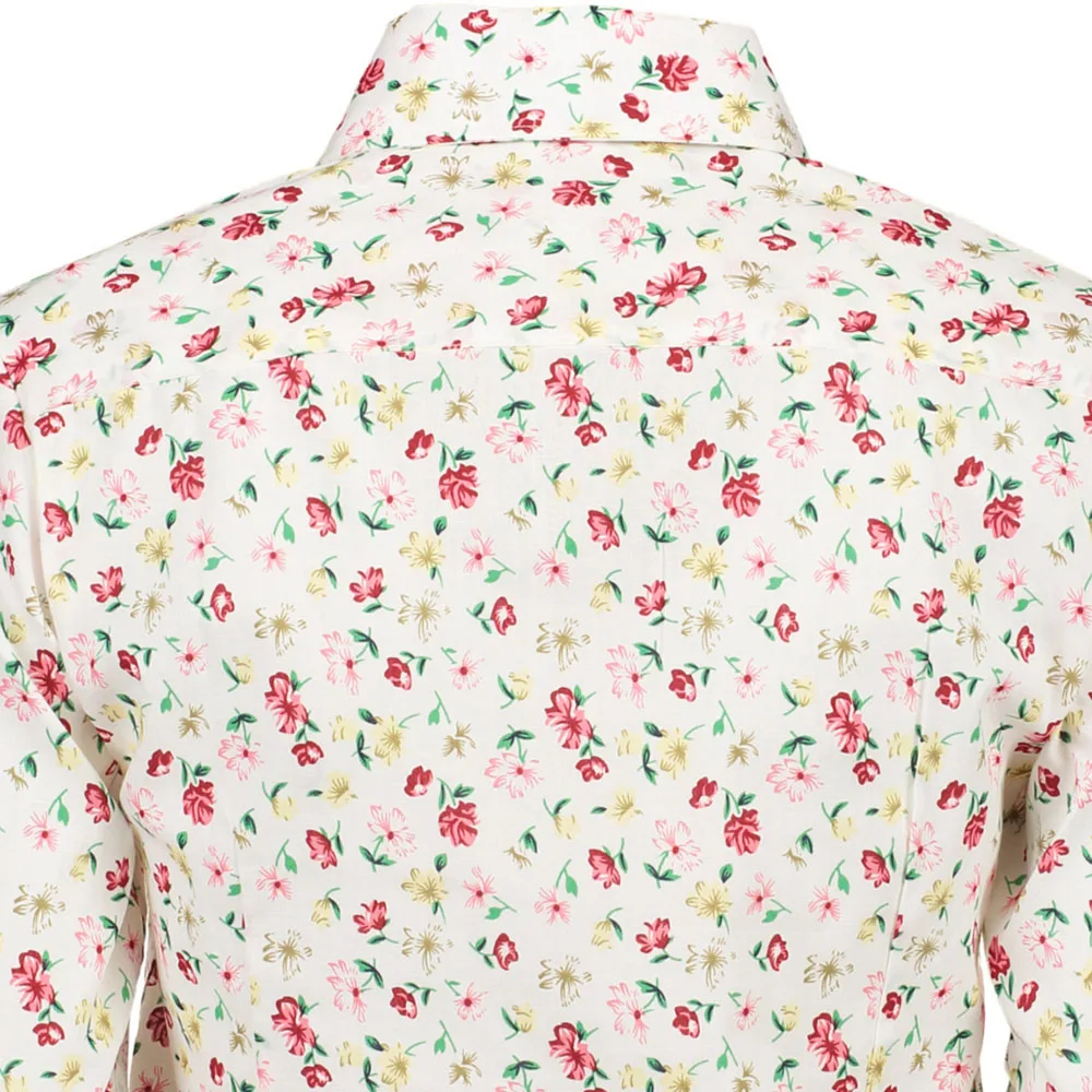 Plus Sizes Vintage Blouses Shirt Women 2018 New Fall Cotton Floral Print Elegant Hot Sale Casual White Lovely Office Ladies Tops Blouses